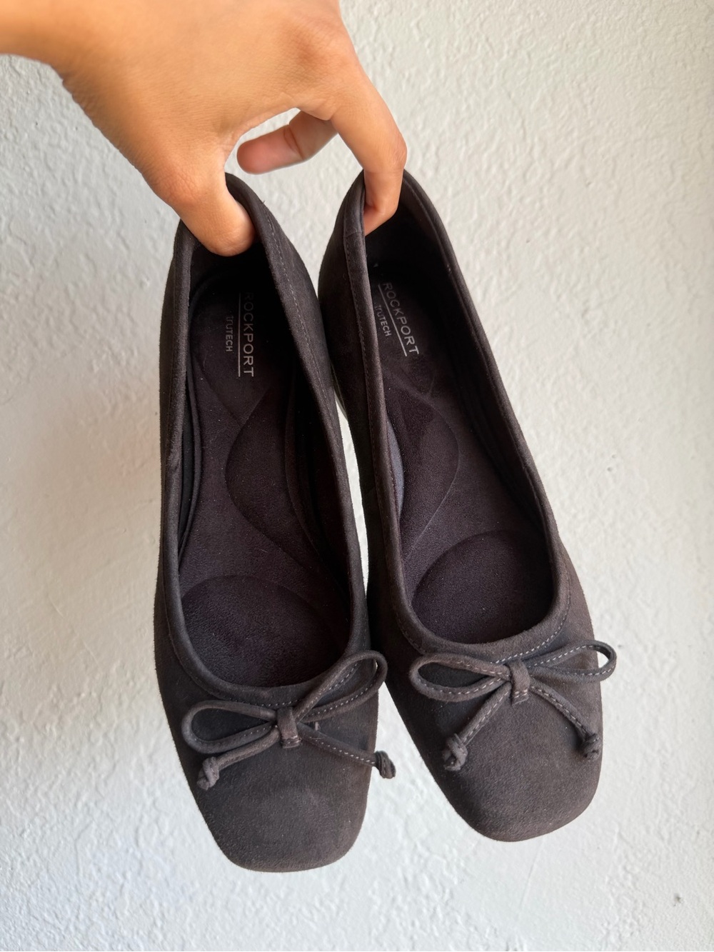 Rockport Women's Brown Suede Ballet Flats
